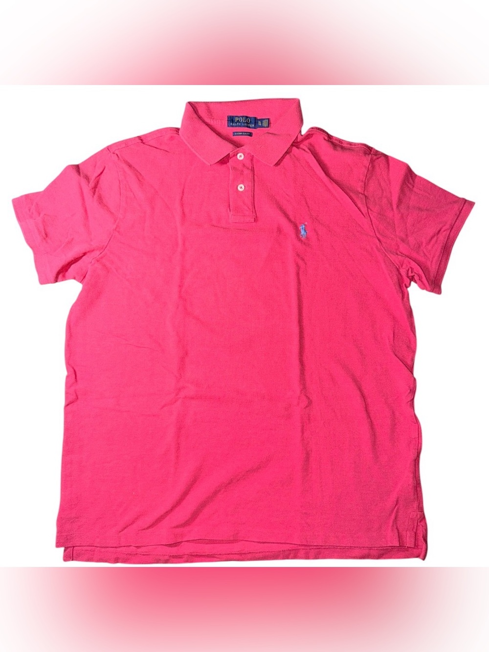 🔥 Polo Ralph Lauren Custom Slim Fit Mens Sz XL 100% Cotton Polo 🔥